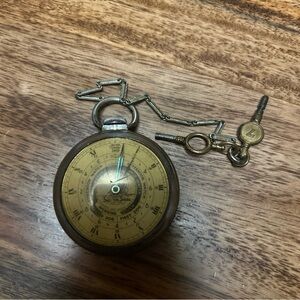Vintage antique Brass seven seas Pocket Watch with Chain